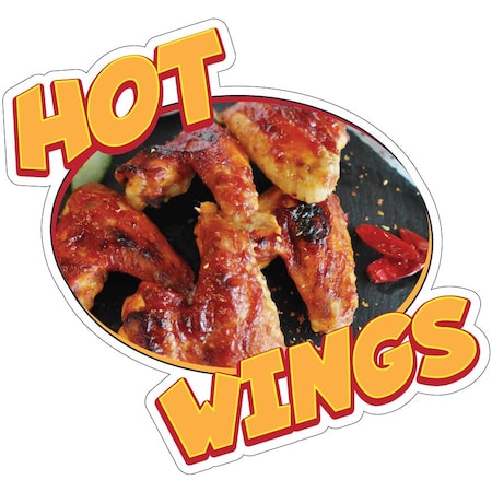 Hot Wings Decal Concession Stand Food Truck Sticker
